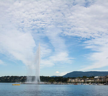 Lac Léman et Jet d'eau Genève