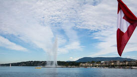 Lac Léman et Jet d'eau Genève